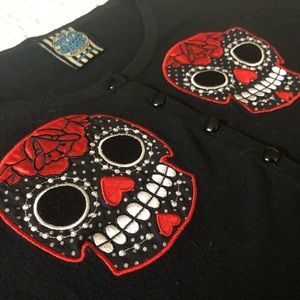 Too Fast Sugar Skull Cardigan
